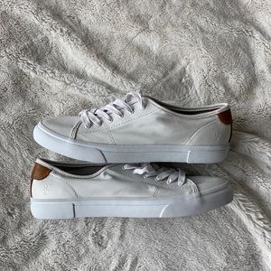 NWOT FRYE white leather sneakers, size 9.5